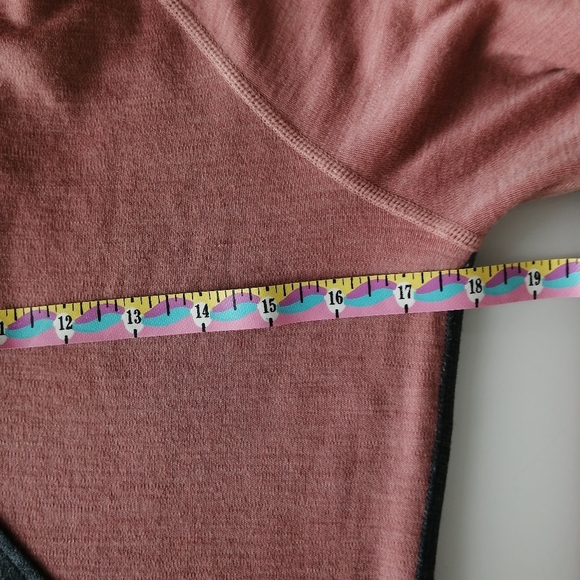 Smartwool Merino 250 Crossover Neck Sweater Pink Gray 100% Merino Wool Medium - Picture 14 of 16